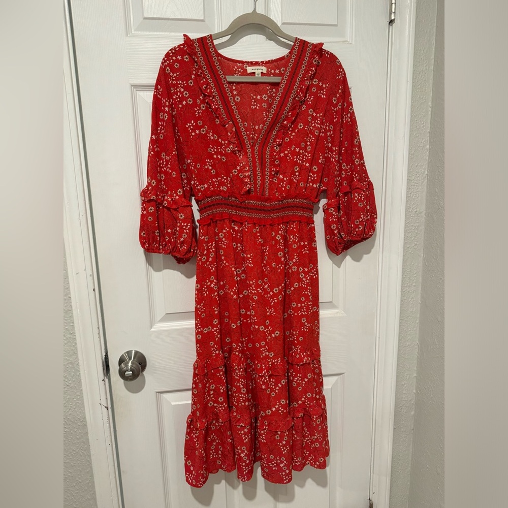 Max Studio Red Dress. Size Large.